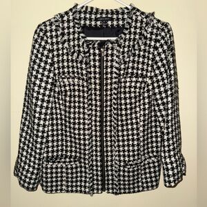Patterned Fray Jacket VINTAGE